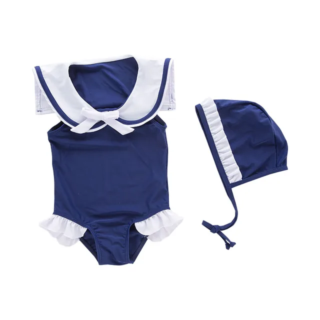 childrens navy swimming costume