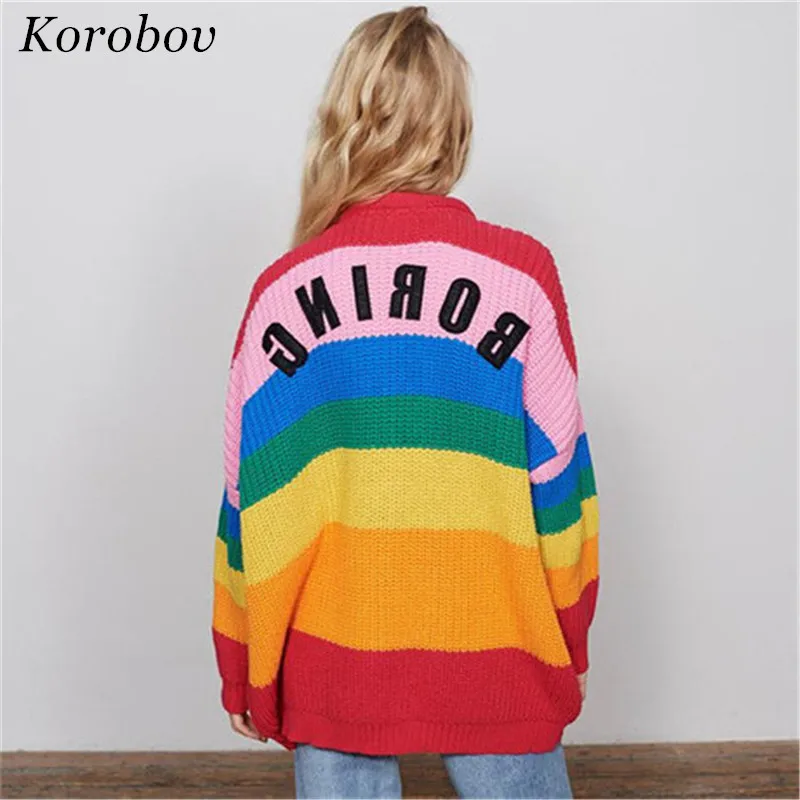 

2018 Autumn NEW Lady Knitted Korean Sweater Women Solid V-Neck Harakuju Cardigans Long Sleeves Ulzzang Vintage Tops 75912