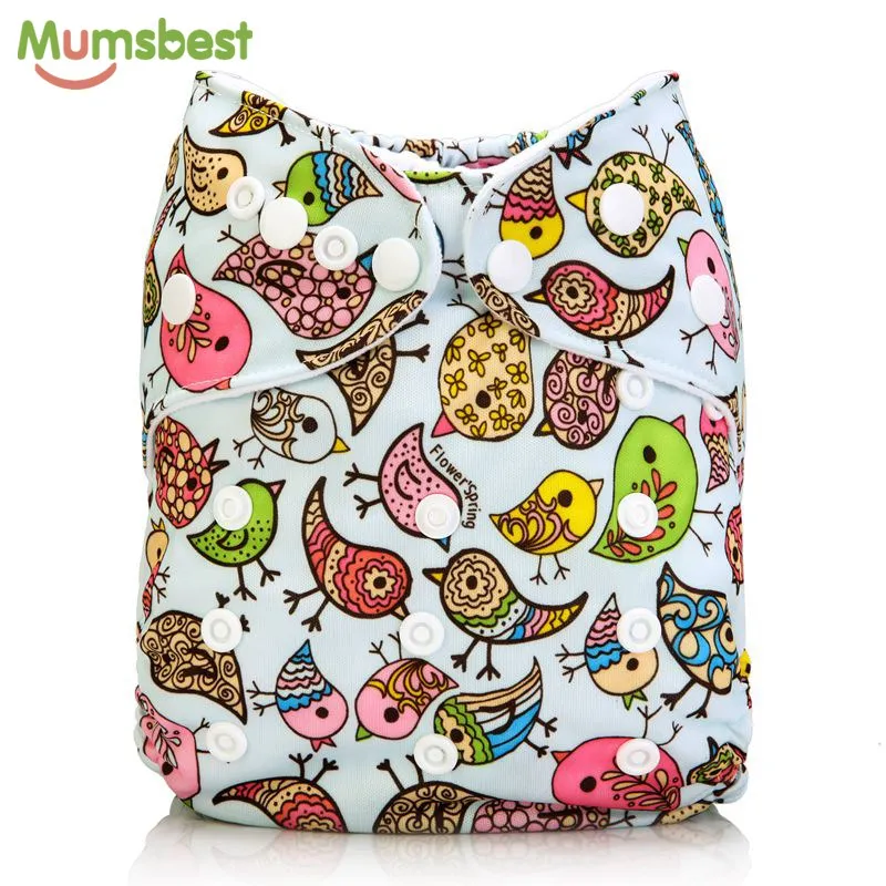 

[Mumsbest] New Baby Cloth Diapers Cover Black & White One Size Adjustable Diaper Washable nappy Reusable Cloth Baby Nappies
