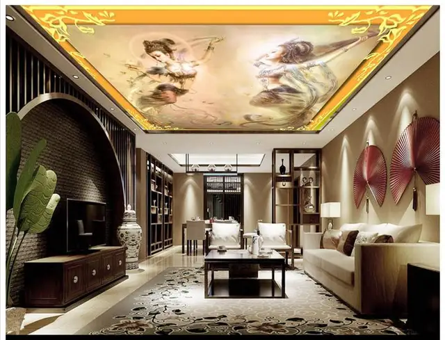 Papel pintado de foto 3d personalizado murales de techo 3d papel