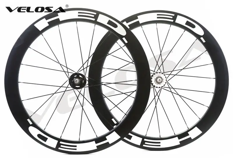 

Velosa super sprint 60 700C track bike carbon wheelset,60mm clincher/tubular,fixed gear street bike carbon wheel