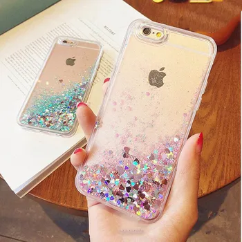 

Glitter Bling Quicksand Phone Case For iPhone 6s 6 5s 5 SE 4s 4 8 7 Luxury Flowing Girly Cases For iPhone 8 7 6 6S Plus