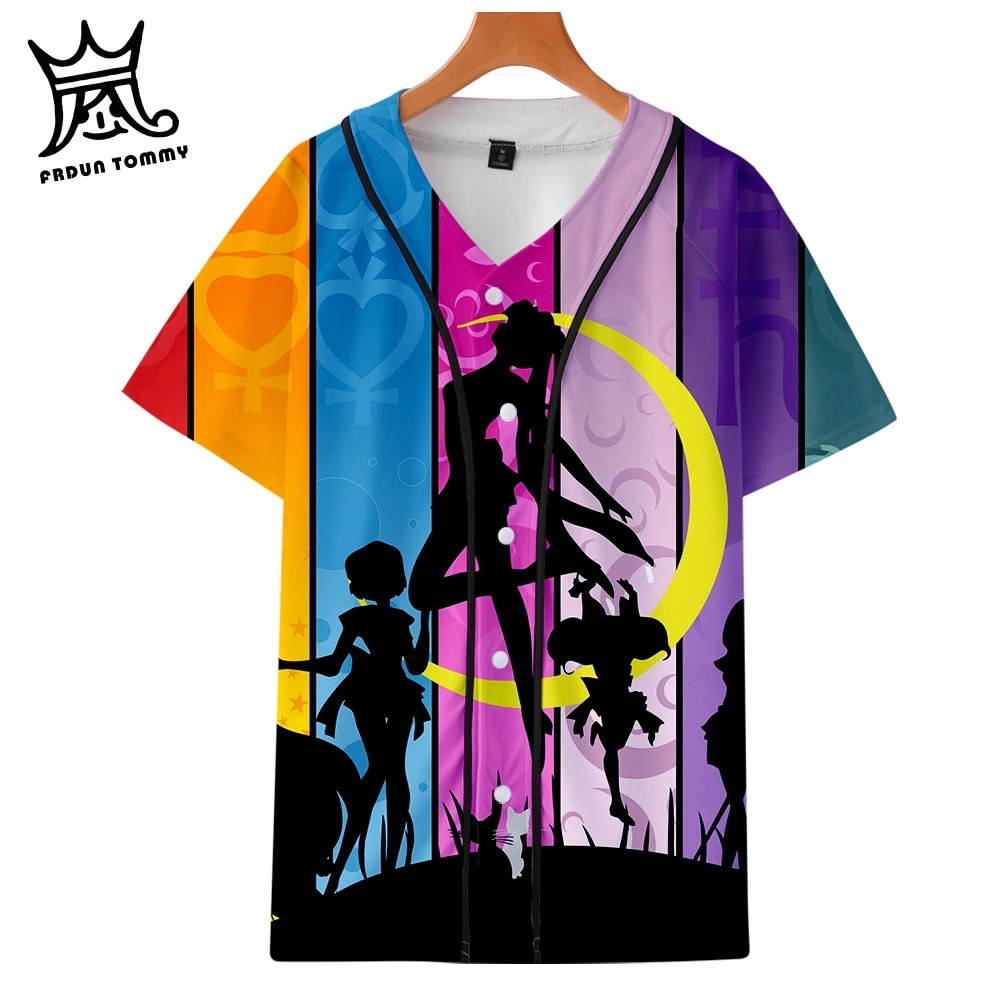 Sailor moon/Женская бейсбольная Футболка футболка с короткими рукавами для мамы и