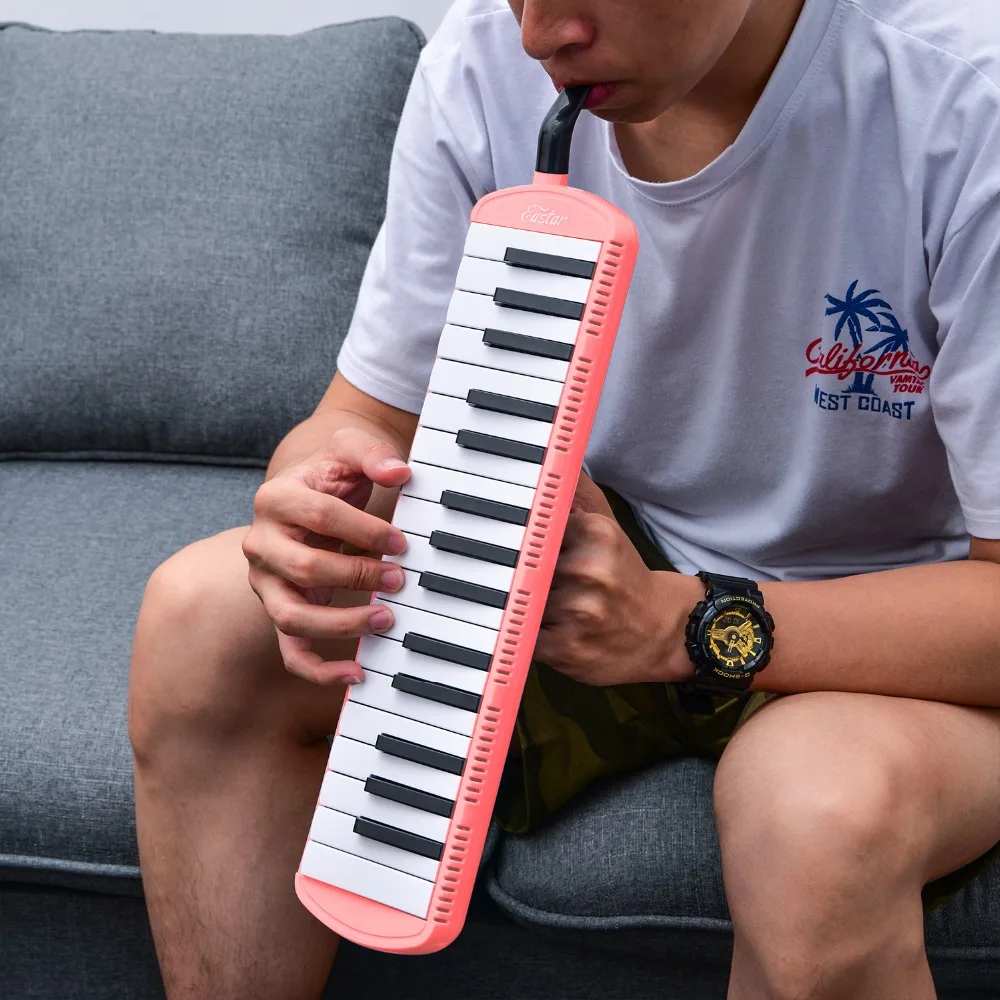 Eastar 32 клавиши клавиатура melodica комплект Фортепиано стиль мелодический Аккордеоны для студентов Chliden образование с сумкой музыкальный инструмент розовый