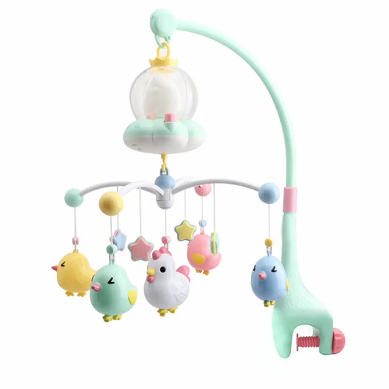Rotation Baby Bed bell Toy Rattles Projection Crib Mobile Musical Bed Bell Rattles Early Learning Newborn Toys 0-12 Months