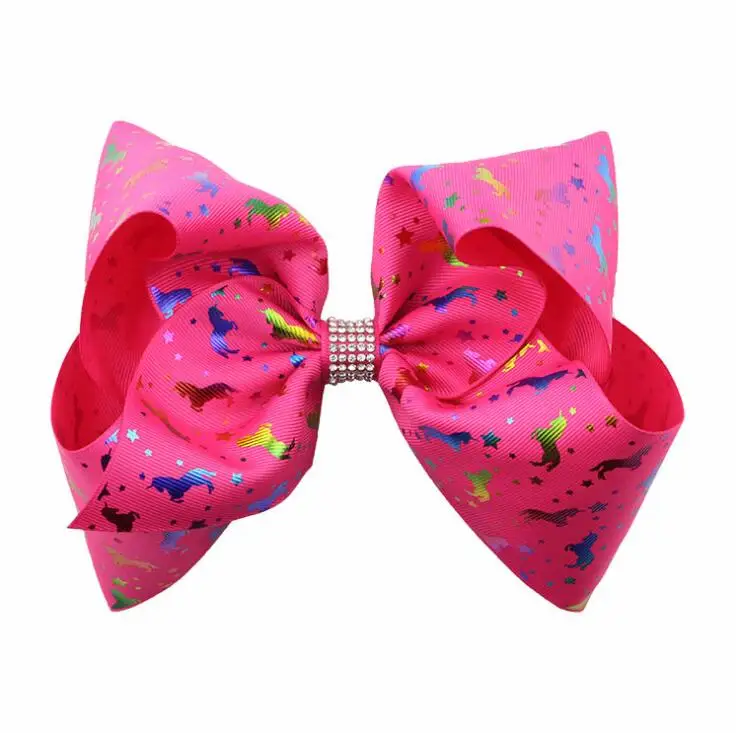 20 штук Бесплатная доставка 8 дюймов jojobows Единорог jojosiwa волосы луки без siganture