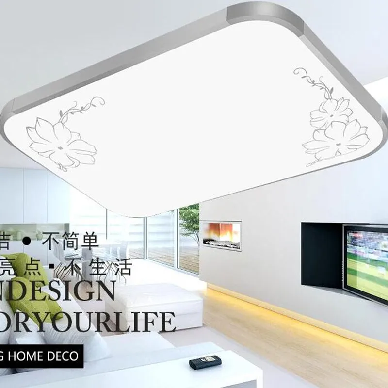 

Simple Square LED ceiling lamp LED living room lamp warm bedroom lamp rectangular atmospheric ceiling lamp ZH FG78