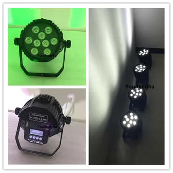 

12 pieces Pro stage light 9x10w rgbw 4in1 slim outdoor battery power wireless led par light ip65