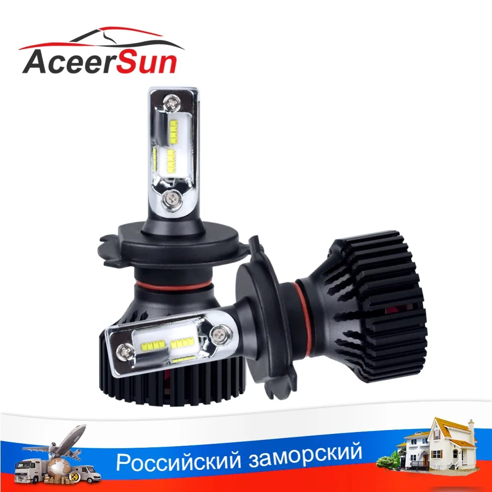 

Aceersun LED H4 Car Bulbs 6500K All-in-one H7 LED Headlight Auto Lamps SUV 80W ZES Chip H11 H8 H9 9005 9006 HB3 HB4 16000LM