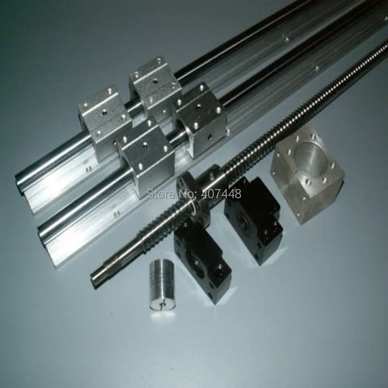 

2SBR16 -700 linear rail+1 ballscrew RM1605-700mm+BK/BF12 end bearing CNC