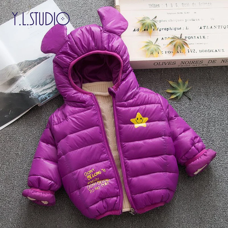 Детский зимний комбинезон для девочек, хлопковое пальто детские плотные теплые куртки с бантами, снегозащитная Одежда для новорожденных девочек, зимний комбинезон - Цвет: Pink3