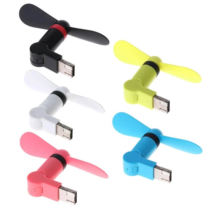 

180 Rotating Micro USB & USB Cooling Fan For Android Phone Laptop Power Bank