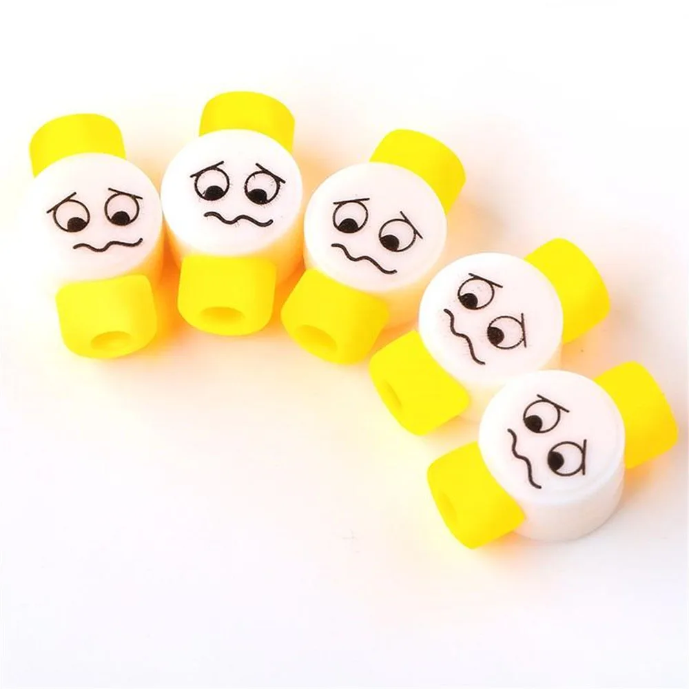 yellow 10 шт. Kawaii Мультфильм кабель протектор наушники USB устройство для сматывания кабеля провода Органайзер обёрточная Бумага шнур офисный стол набор совместим для IPhone - Цвет: yellow
