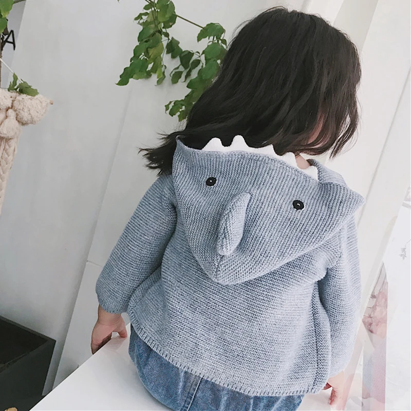 1-6yrs Baby Girls Boys Cardigan Sweater Children Dinosaur Outerwear & Coats 2018 Sweater Fashion Kids Knit Coat Girls Cardigan