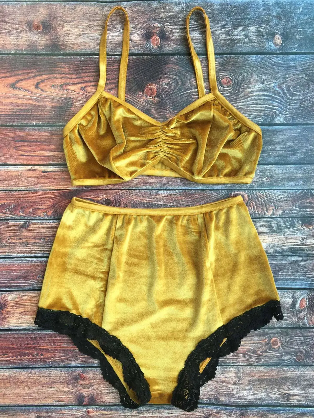 

Swimwear Deep V Vintage Women Push Up Bra Ladies Bikini Set Velvet Bikini High Waist Swimsuit 2017 Swimwear Bathing Suit