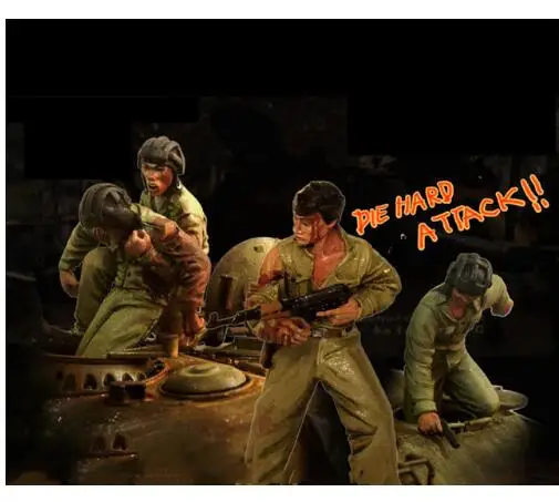 

1/35 Tank Crews In Action (4 figures) (NO TANK ) Resin figure Model kits Miniature gk Unassembly Unpainted