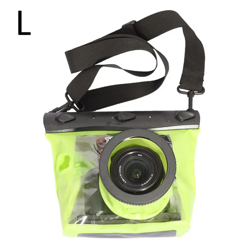 20 метров Подводный корпус камеры герметичный мешок водонепроницаемый чехол для камеры для Canon Nikon DSLR сумка SLR сумка для дайвинга - Цвет: GREEN L