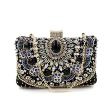Neue Mode Strass Kette Umhängetasche Abendtaschen Frauen Geldbeutel und Handtaschen Cheongsam Handtasche für Party Hochzeit