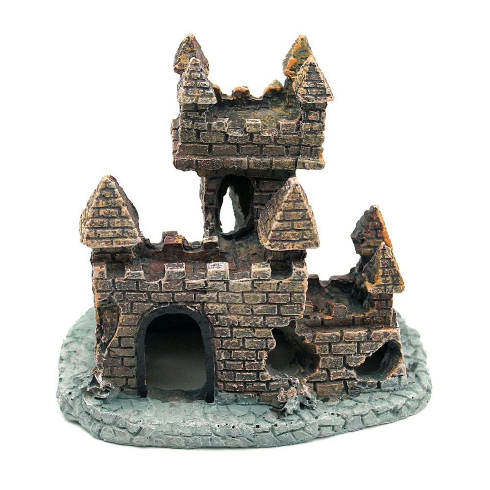 

Home Aquarium Castle Ornament House Cave Fish Tank Landscape Decor Accessories
