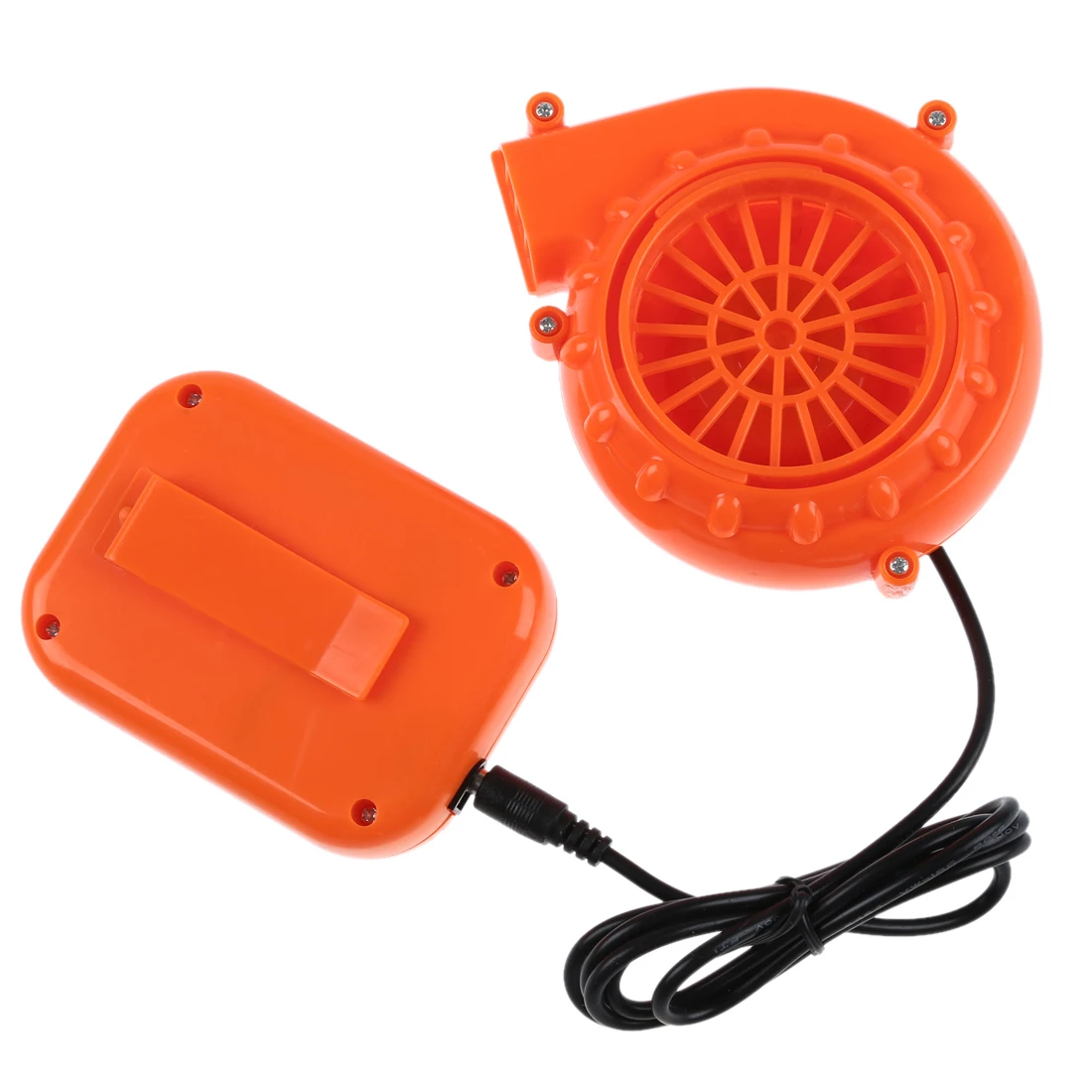 Mini Fan Blower for Mascot Head Inflatable Costume 6V Powered 4xAA Dry Battery Orange