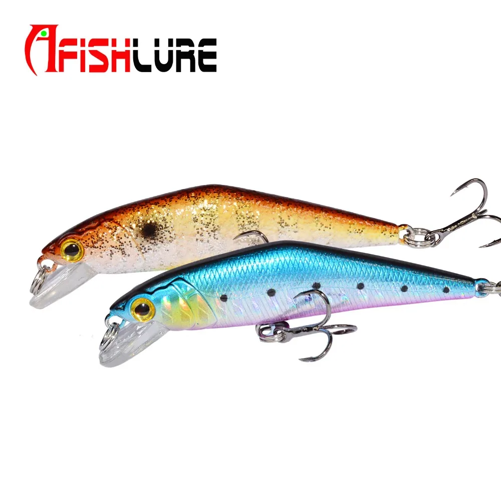 Afishlure жесткая Приманка Minnow 85 мм/15 г форель тонущие рыболовные наживки Trebke крючки