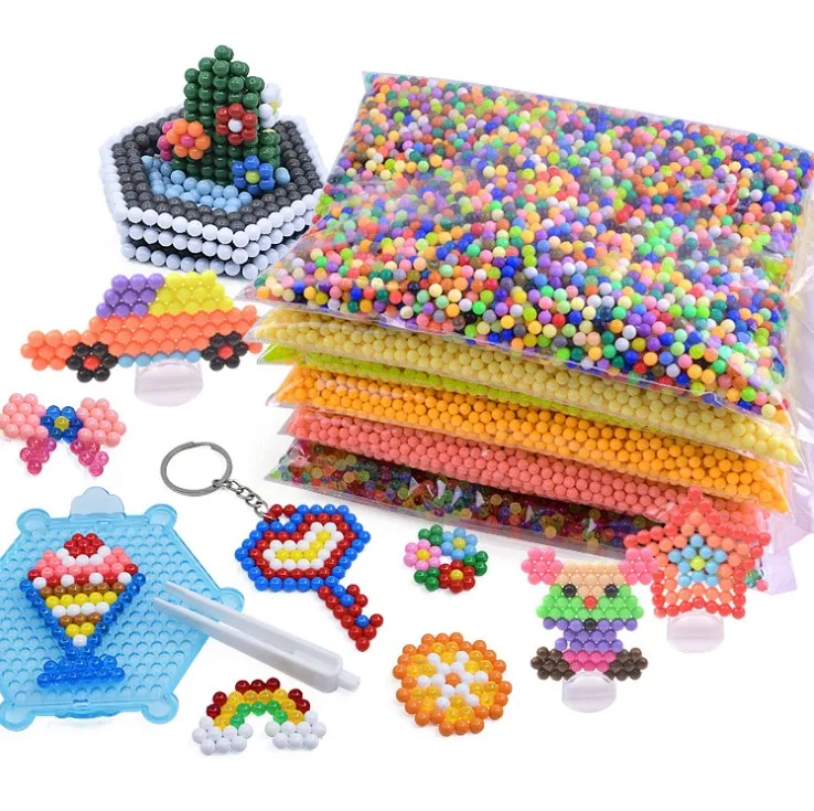 DIY Beads Set Perlen Tool Creativity Magic Water Beads Pegboard Arts and  Crafts for Kids Toys Girls Children Gift 5 7 10 years - AliExpress