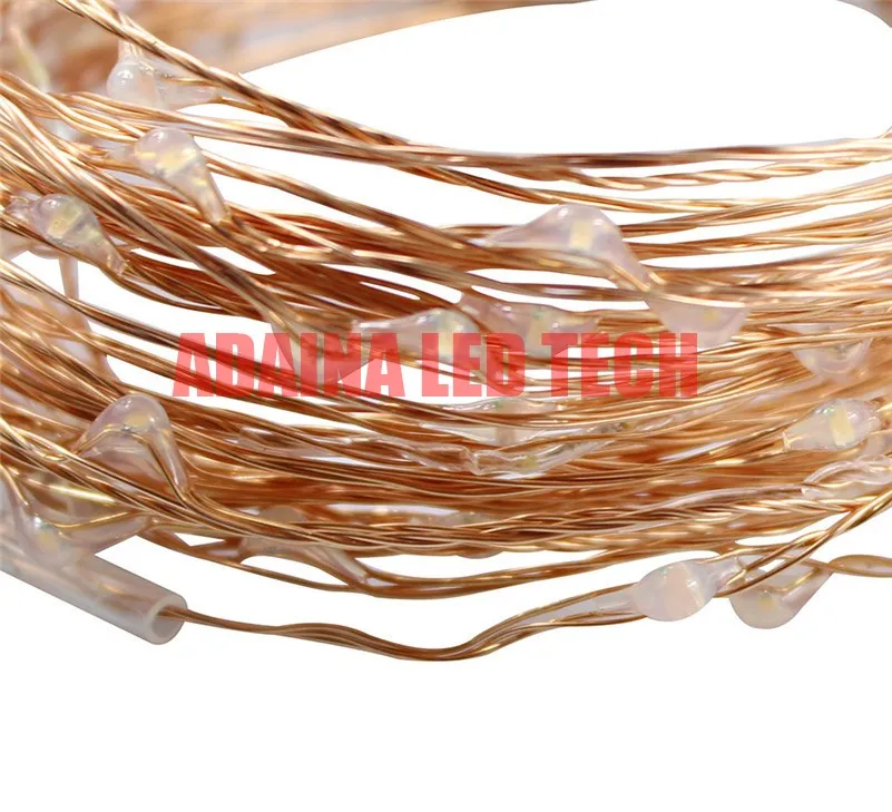 Conduziu a Luz da Corda do Natal Lâmpadas de Luzes de Fadas String para o Feriado Festa de Casamento Fio de Cobre Lote m 50 Leds Bateria 3aa 10 Pçs - 5 5 Cheap Fios de iluminação