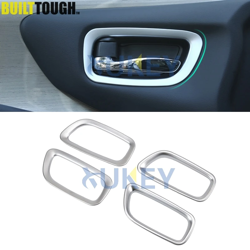 For Mitsubishi Outlander 2013 2014 2015 Inner Car Door Handle Cover Bowl Insert Trims ABS Chrome 4PCS//SET