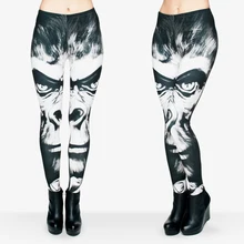 Женские забавные Леггинсы с принтом животных Леггинсы Kong Kim Цифровой 3D шов печати полиэстер спандекс женские леггинсы базовые повседневные