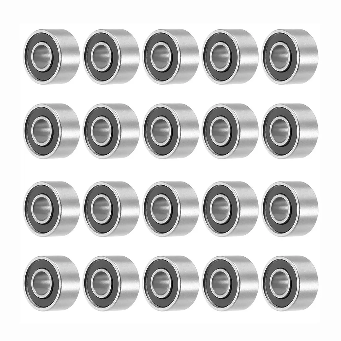 20pcs 693RS 3mmx8mmx4mm Double Sealed Miniature Deep Groove Ball Bearing Carbon steel high speed Miniature Deep Groove Ball Bear