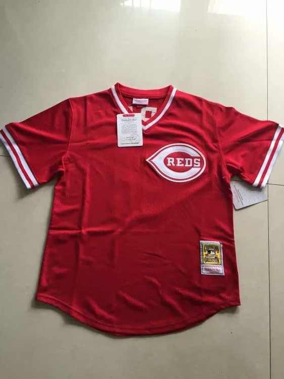 Men's Cincinnati Reds white Pullover Throwback VINTAGE Baseball