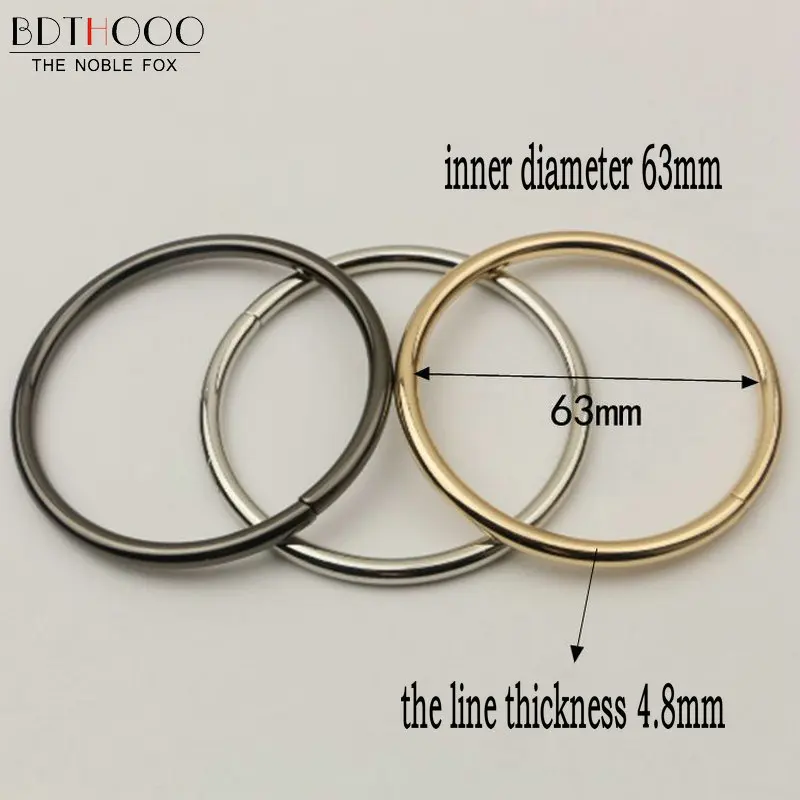 

BDTHOOO 10pcs/lot 2.5 inch Metal Open Circle Connect Coil Ring Buckle DIY for Belt Strap Clasp Clip Handbag Hardware Accessories