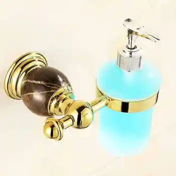 

Jade fashion gold plated soap dispenser bath liquid hand sanitizer bottle marble perfume bottle bathroom hardware accessories