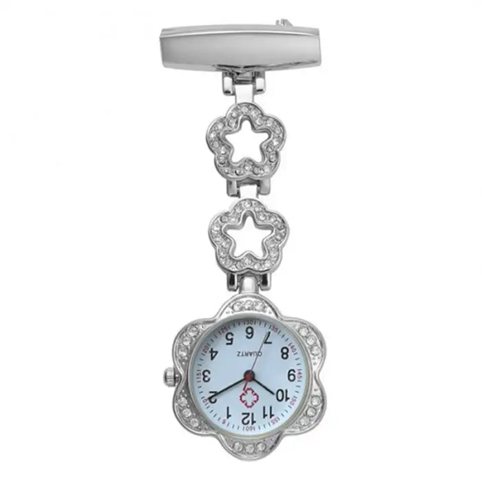 Портативный Для женщин врач-медсестра карманные часы клип на карманные часы сердце Star кулон из золота и серебра Кварцевые наручные часы H9