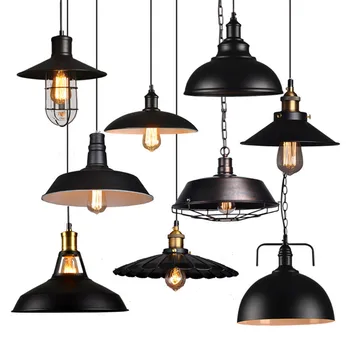 

Vintage Pendant Lights For Living Room Black Pendant Lamp Cafe Bar Hanglamp Indoor Lighting Kitchen Fixtures Loft Lamp