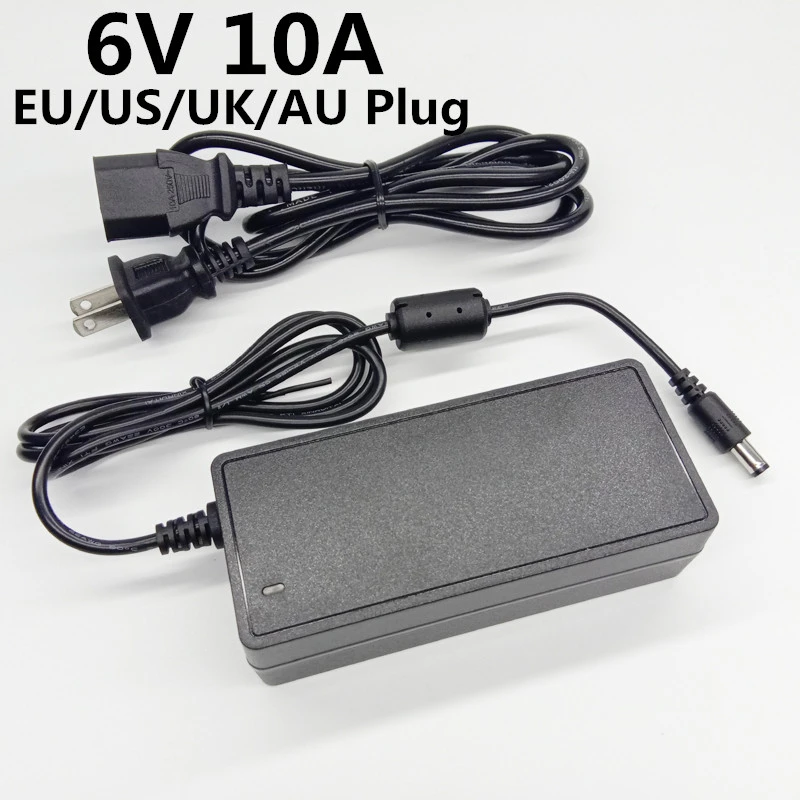 6v 10a Ac 100 240v Dc Universal Power Adapter 6v10a Ac Dc Adapter 6 Volt Power Supply Switching Adapter Eu Us Uk Au Plug Cable Ac Dc Adapters Aliexpress