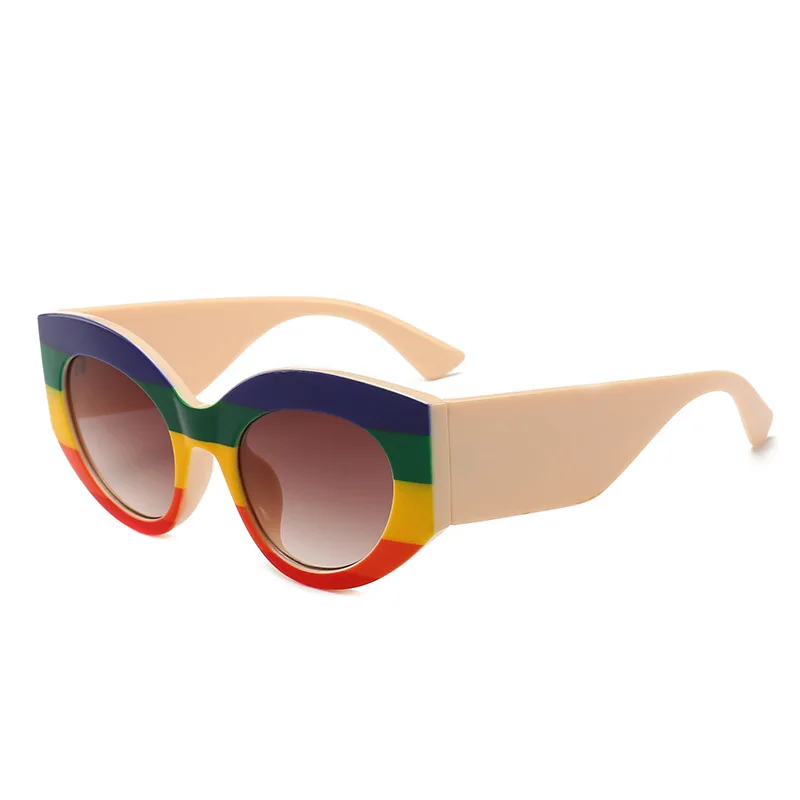 Мода Солнцезащитные очки женские роскошные брендовые винтажные толстые ноги солнцезащитные очки для женщин Gafas De Sol Mujer - Цвет линз: C6 White