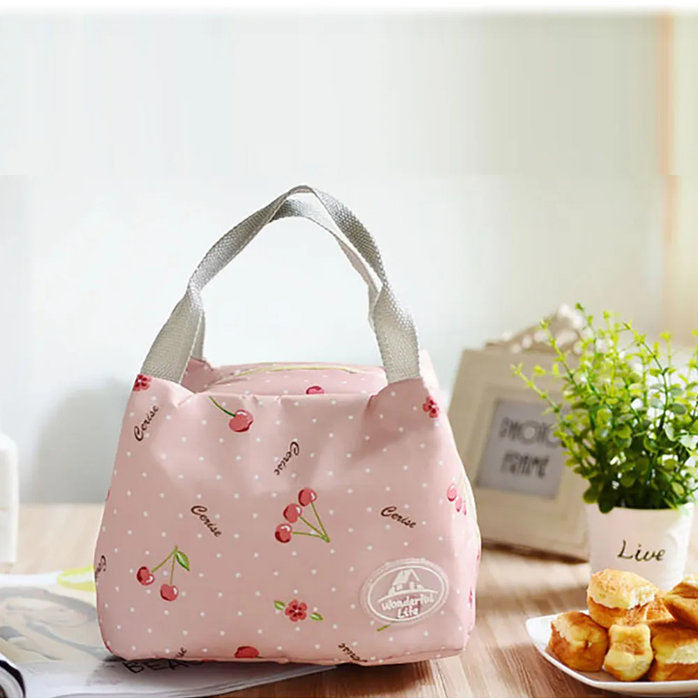 

Portable lunch bags for women Insulated Cold Canvas Stripe Lunch box Tote Bag Picnic Carry Case Thermal Cooler Food Lunch #YL5