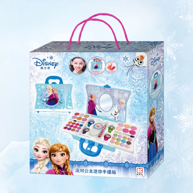 Disney Красота модные игрушки претендует вечерние мини-платье принцессы чемодан игрушки мыть Детская косметика макияж для девочек детские игрушки косметика для детей детская косметика