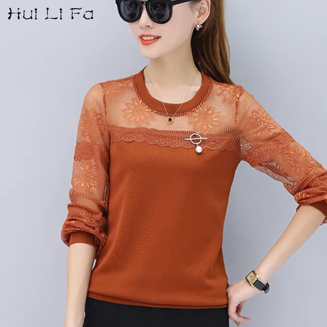 2018 New Arrival Women Blouse Spring Autumn Work Wear Lace Crochet Office Shirts Femme Long Sleeve 2018 New Arrival Women Blouse Spring Autumn Work Wear Lace Crochet Office Shirts Femme Long Sleeve