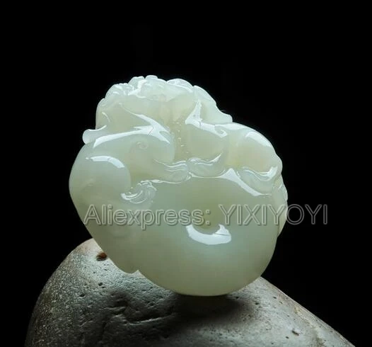 Wonderful Handwork Natural Green Grade A Jadeite Carved Double PiXiu Buckle Lucky Pendant + Free Necklace Certificate Jewelry | Украшения и