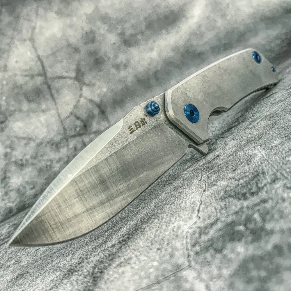 Sanrenmu 9008-TZ TC4 титановый карманный складной нож с лезвием 12C27 Лезвие Открытый Отдых Выживание Охота Тактический рыболовный инструмент EDC