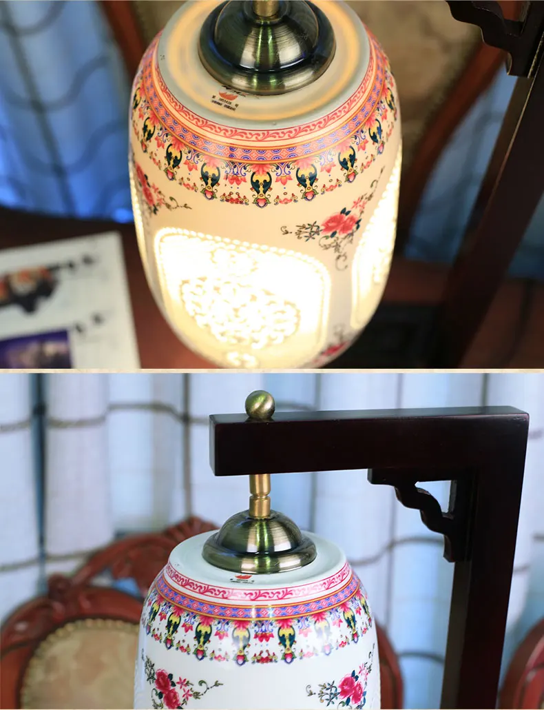 China Antique Living Room Vintage Table Lamp Porcelain Ceramic Table Lamp wedding decoration ceramic table lamp base (2)