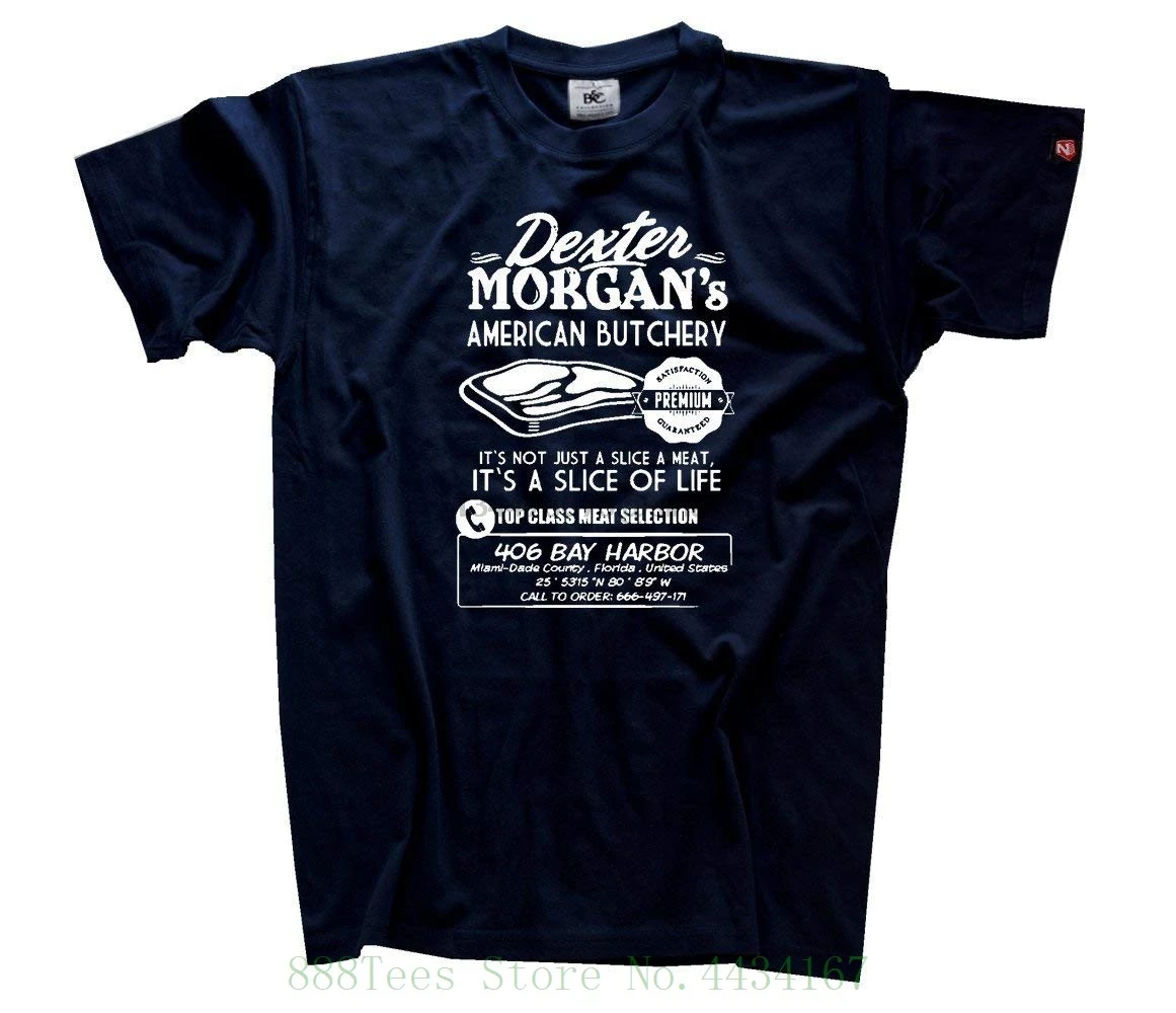 Мужская известная футболка mobviensp ndash nbsp Dexter Morgans American Butchery Ii магазин Ss U07052dex2nbsp T