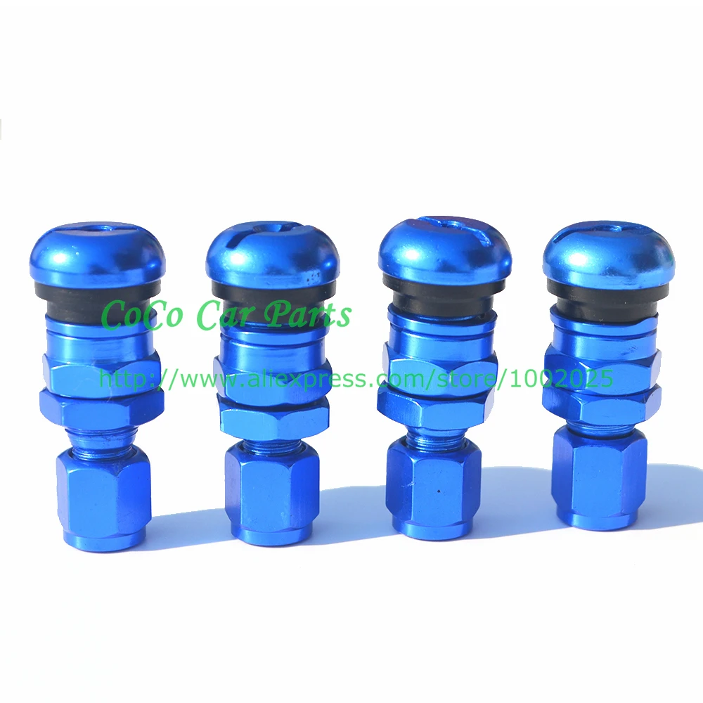 Free Shipping Aluminum Valve Cap Tire Valve Stem Caps Blue Color (6 colors to choose)in Tire