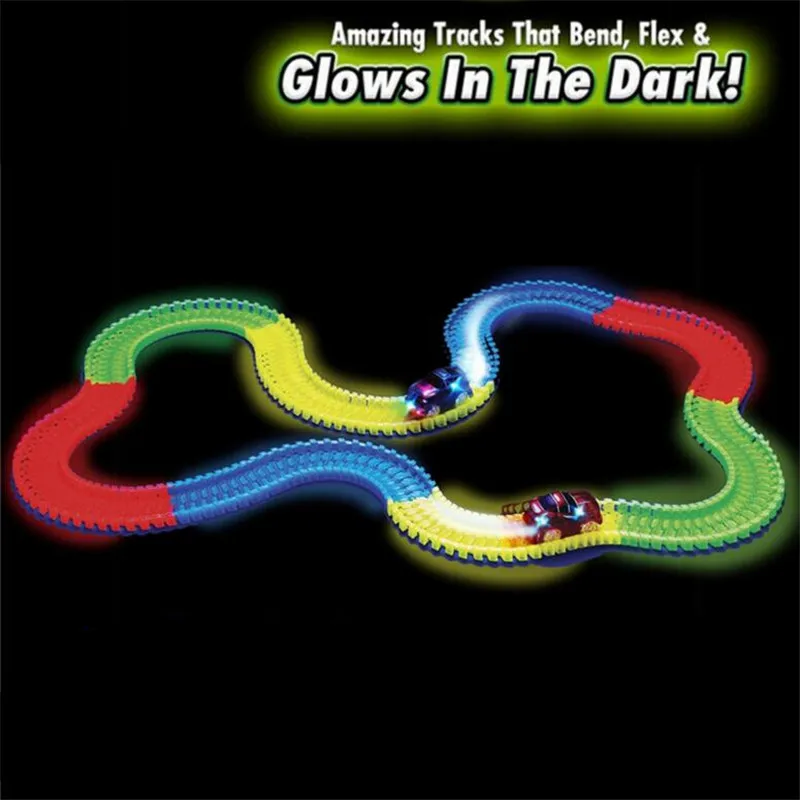 Tracks-car-Set-Glowing-Race-Track-Bend-Flex-Flash-in-the-Dark-Assembly-Car-Toy-165220240360pcs-Glow-Racing-Christmas-gifts-1