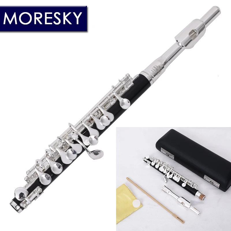 Флейта MORESKY Piccolo C Key cuponictel полуразмера посеребренный материал корпуса АБС