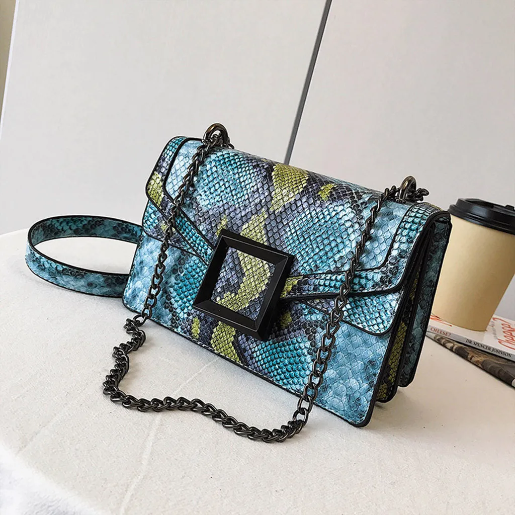 Маленькая женская сумка из искусственной кожи, сумка со змеиным принтом, сумки через плечо, женские сумки, дизайнерские Брендовые женские винтажные сумки на плечо# T3G
