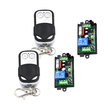 

Learning code AC 110V 220V 2*2CH Metal AB Button Transmitter & 2* 10A 1CH Receiver RF Wireless Remote Control Switch SKU: 5409