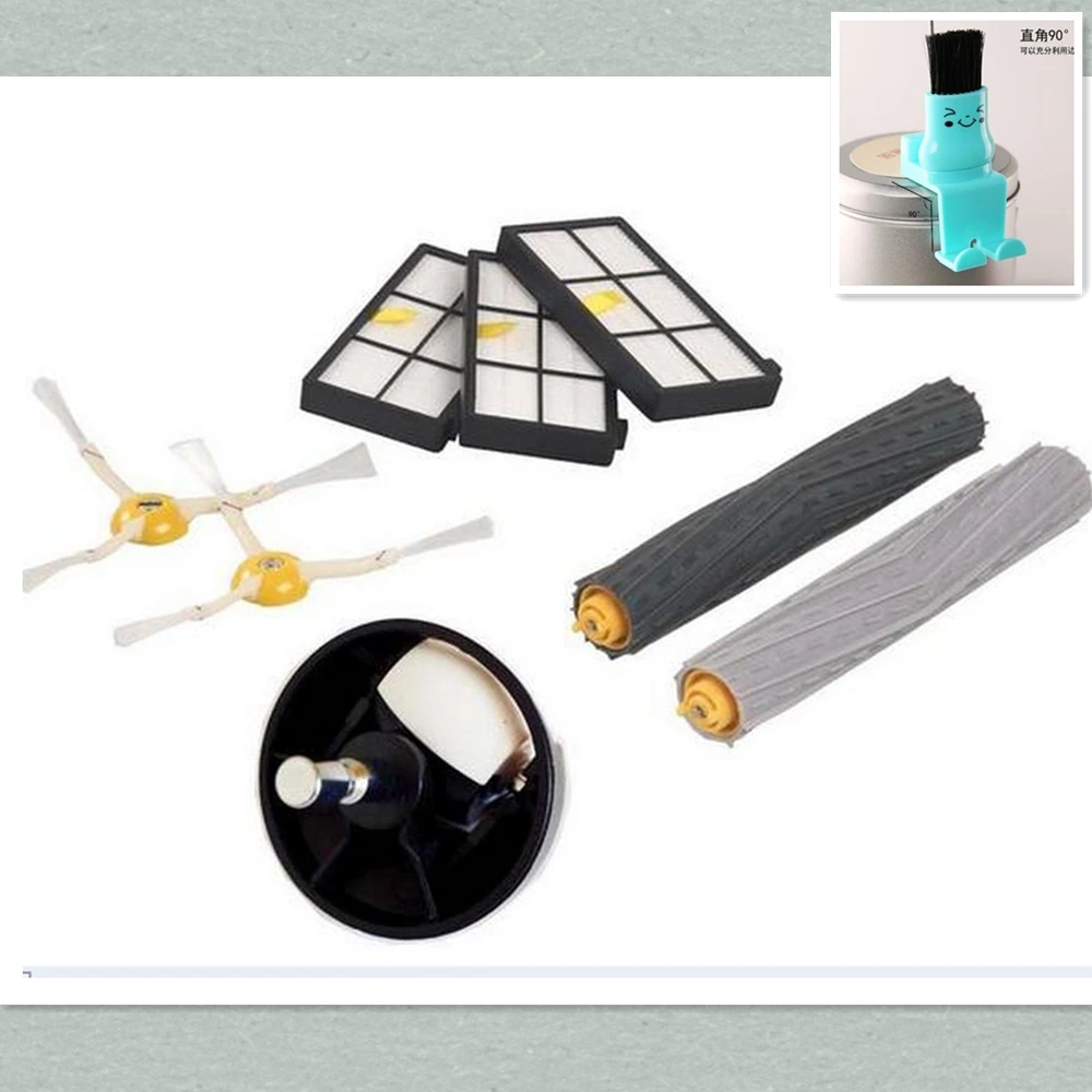 

HEPA Filter + Front Steering wheel +Tangle-Free Debris Extractor Kit For iRobot Roomba 800 860 864 870 880 980 replacement parts